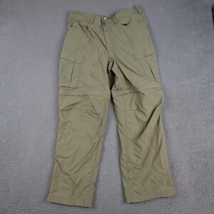 REI Co-op Cargo Pants Mens 36x30 Green Convertible Hiking Outdoor Stretch Travel